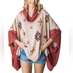**NIB** BOUTIQUE Aztec Poncho
